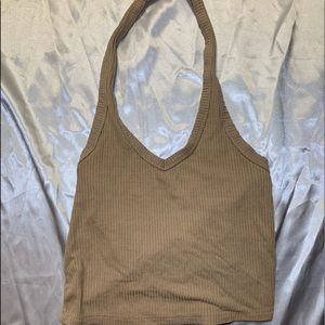 tan halter top